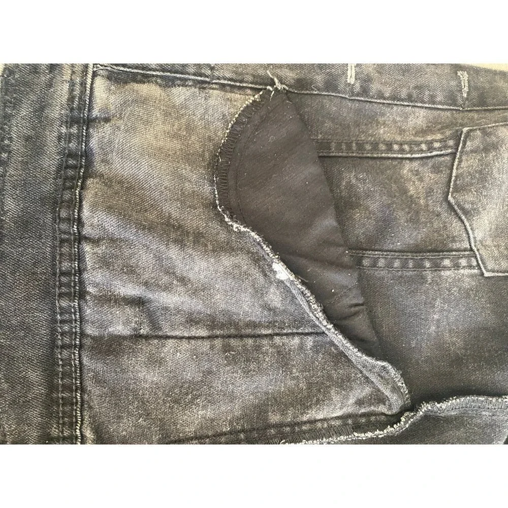 Karl Lagerfeld for Falabella Black Acid‎ Wash Embellished Denim Jacket Sequin